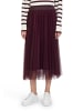 BETTY & CO Midirock mit Plissee in Dark Aubergine