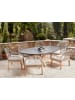 Beliani 7-tlg Gartentisch Set ORISTANO in Grau/Beige/Braun