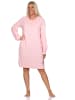 NORMANN Frottee Nachthemd langarm Bündchen - 82095 in rosa