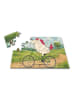 Mr. & Mrs. Panda Puzzle Einhorn Radfahrer Design ohne Spruch in Weiß