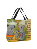 Mr. & Mrs. Panda Badetasche Koala Familie Design mit Spruch in Weiß