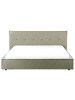 Beliani Doppelbett LESTRE in Grün/Schwarz - (W) 221 x (H) 95 x (L) 221 cm