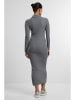 Urban Classics Urban Classics Ladies Rib Longlseeve Mockneck Dress in darkgreymelange