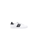 EA7 Emporio Armani Schwarz , Weiß Schwarz und Weiß Leder Low-Top-Sneaker