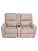 MCW 2er Kinosessel K17 mit Getränkehalter, Stoff/Textil beige