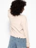 SASSYCLASSY Cardigan mit Rüschen in Beige