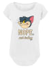 F4NT4STIC Long Cut T-Shirt Tom and Jerry TV Serie Nope Not Today in weiß