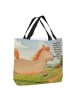 Mr. & Mrs. Panda Tasche Pferd Springen Design mit Spruch in Weiß