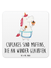 Mr. & Mrs. Panda Untersetzer Einhorn Küche mit Spruch in Weiß