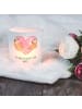 Mr. & Mrs. Panda Glas Teelichthalter Faultiere Herz mit Spruch in Transparent