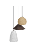 Beliani Pendelleuchten ENDRICK in Weiß/Naturfarben/Braun - (W) 55 x (H) 120 x (L) 55 cm