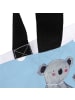 Mr. & Mrs. Panda Strandtasche Koala Familie mit Spruch in Blau Pastell