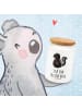 Mr. & Mrs. Panda Vorratsdose Stinktier Blume mit Spruch in Weiß