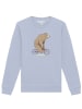 wat? Apparel Sweatshirt Fahrradbär in Serene Blue