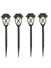MARELIDA 4x LED Solar Wegleuchte Laterne Gartenleuchte H: 33cm in schwarz