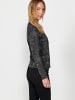 KOROSHI Langarm-T-Shirt in SCHWARZ