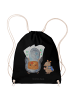 Mr. & Mrs. Panda Baumwolltasche Pinguin & Maus Wanderer ohne Spruch in Schwarz