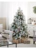 Beliani Weihnachtsbaum MASALA in Weiß/Grün - (W) 120 x (H) 180 x (L) 120 cm