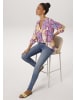 Aniston CASUAL Schlupfbluse in hellbeige-lavendel-dunkelgelb-lila-türkis-braun