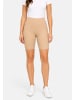 Sublevel Unifarbene Shorts 2er-Set Elastikbund Alltag in Beige-2