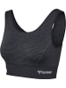 Hummel Hummel Top Hmlmt Yoga Damen Atmungsaktiv Schnelltrocknend Nahtlosen in BLACK MELANGE