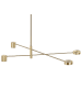 Beliani Pendelleuchten BANDON in Gold - (W) 104 x (H) 73 x (L) 30 cm