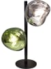 Licht-Erlebnisse Tischlampe (B)20 x (L)20 x (H)40 cm in Schwarz Weiß Grün