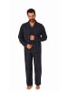 NORMANN langarm Flanell Pyjama Set Schlafanzug zum durchknöpfen - 70910 in schwarz