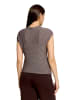 CARTOON Kurzarm-Shirt mit Kragen in Brown Melange