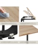 tectake Ablagetisch, Holz & Stahl, in praktischer C-Form mit neigbarer Platte