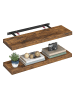 VASAGLE 2er-Set: Wandregal in vintage - (B)80 x (H)3.8 x (T)20 cm