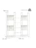 relaxdays Bücherregal in Weiß - (B)158 x (H)166 x (T)24 cm
