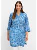 sheego Hemdbluse in kobalt-gemustert