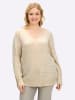 sheego by Joe Browns V-Ausschnitt-Pullover in champagner
