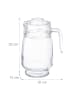 relaxdays Glaskrug in Transparent - 1,5 l