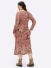 sheego Mesh-Kleid in rosenholz-camel-bedruckt