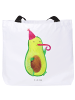 Mr. & Mrs. Panda Strandtasche Avocado Geburtstag ohne Spruch in Weiß