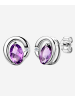 Diamant L'éternel Ohrringe aus 585 Weißgold mit 0.8 Karat Diamant mit Amethyst