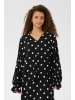 SAINT TROPEZ Ärmellose Bluse PaiceSZ Lockere Passform in Black Ice Big Dot