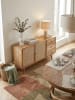 KADIMA DESIGN Sideboard | Mango/Rattan, 140x75x40cm, 3 Schubladen