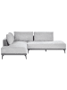 Beliani Ecksofa MYKEN in Grau/Schwarz - (W) 260 x (H) 86 x (L) 180 cm rechtsseitig