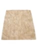 KADIMA DESIGN Hochflor Teppich Shaggy waschmaschinenwaschbar Einfarbig in Creme