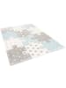 Pergamon Kinder Teppich Maui Kids Puzzle Karo in Blau