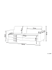 Beliani 3-Sitzer Sofa SAVALEN in Beige/Schwarz - (W) 204 x (H) 87 x (L) 91 cm
