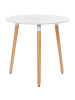 Beliani Esszimmertisch BOMA in Weiß/Braun - (W) 80 x (H) 76 x (L) 80 cm