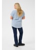 KAFFE curve Kurzarm-Bluse KCanny Regular fit in Blue/Moonstruck Print