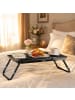 relaxdays Laptoptisch in Schwarz - (B)75 x (H)40 x (T)35 cm