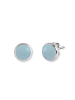 Engelsrufer  925 Sterling Silber, rhodiniert, Achat, Ohrstecker