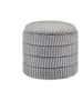 relaxdays Samthocker in Grau/ Gold - (H)43,5 x Ø 41 cm