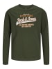 JACK & JONES Junior Langarmshirt JJELOGO TEE LS O-NECK JNR in kombu green